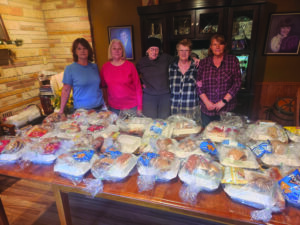 Denver United Methodist Church make baskets of food for veterans